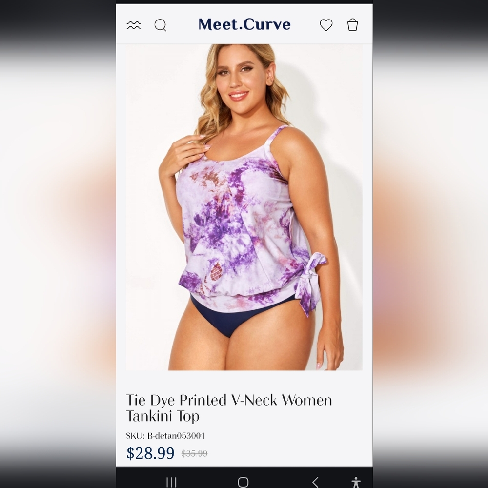 Tiedye purple tankini